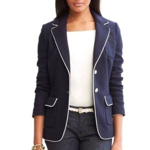 NWT Banana Republic Italian Wool Navy Blazer Size 0